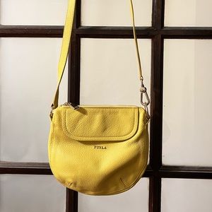 Yellow Furla shoulder of crossbody handbag